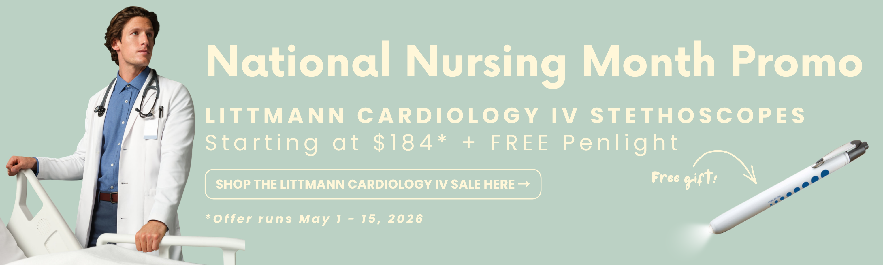 2026 Nurses Month Promo CARDIO IV AND Penlight (Category Banner)